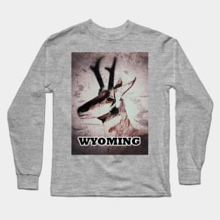 Wyoming Pronghorn Antelope Long Sleeve T-Shirt